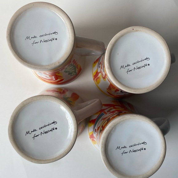 Vintage Nescafé bistro cafe scene coffee mugs - Picture 3 of 7